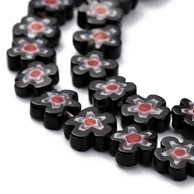 Handmade Millefiori Glass Bead Strands LAMP-J035-8mm-19-1