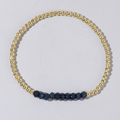 Colorful Mixed Brass Synthetic Gemstone Bead Copper Bracelet Women's Fashion Jewelry Wholesale RJ2833-5-1