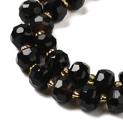Natural Black Onyx(Dyed & Heated) Beads Strands G-P508-A03-01-1