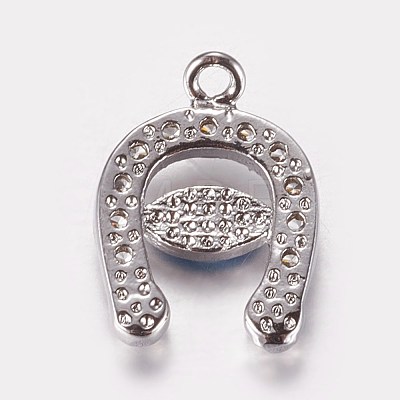 Long-Lasting Plated Brass Micro Pave Cubic Zirconia Enamel Charms ZIRC-L072-55P-1