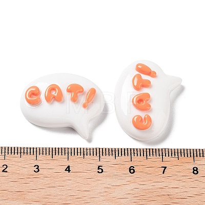 Cartoon White Cat Resin Decoden Cabochons CRES-R203-01G-1