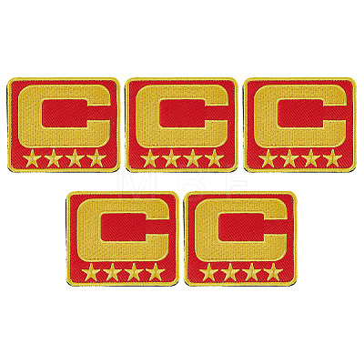 5Pcs Computerized Embroidery Polyester Iron on/Sew on Patches DIY-ME0003-07-1