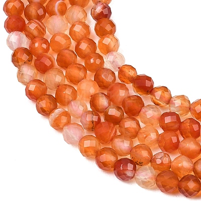 Natural Flower Agate Beads Strands G-B175-D23-4mm-1