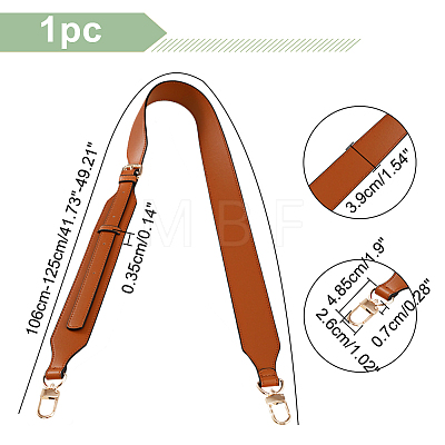 Adjustable PU Leather Wide Bag Straps FIND-WH0111-343B-1