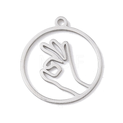 304 Stainless Steel Pendants STAS-Z131-01D-P-1