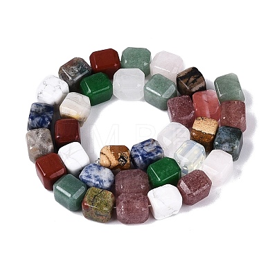 Natural & Synthetic Mixed Gemstone Beads Strands G-Q608-10-1