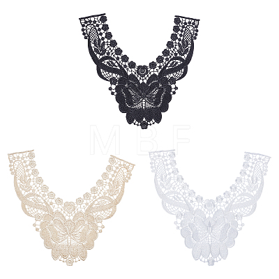 Gorgecraft Embroidered Floral Lace Collar DIY-GF0002-57-1