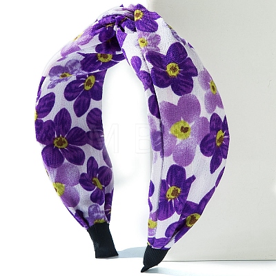 Flower Print Cloth Headband PW-WG040BF-06-1