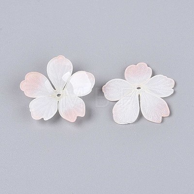 Flower Acrylic Bead Caps X-SACR-T017-51B-1