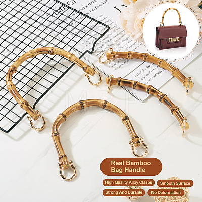 Beadthoven 2 Style Bamboo Bag Handles FIND-BT0001-28-1
