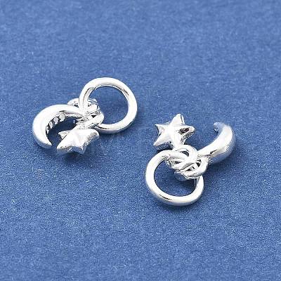 Fine Silver Moon Star Charms STER-D302-02S-1