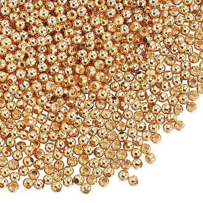 Rack Plating and PVD Vacuum Plating Brass Round Spacer Beads FIND-SP0002-24B-1