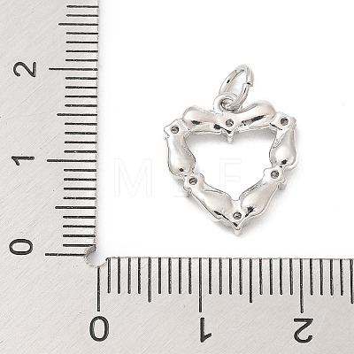 Brass Micro Pave Cubic Zirconia Pendants KK-G520-02P-1