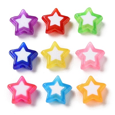 Star Acrylic Beads TACR-C001-02-1