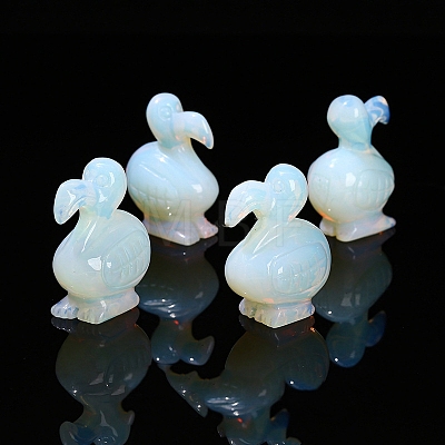 Opalite Carved Dodo Bird Figurines PW-WGE0216-09-1