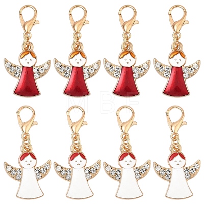 10Pcs Alloy Enamel Pendant Decorations HJEW-YW00277-01-1