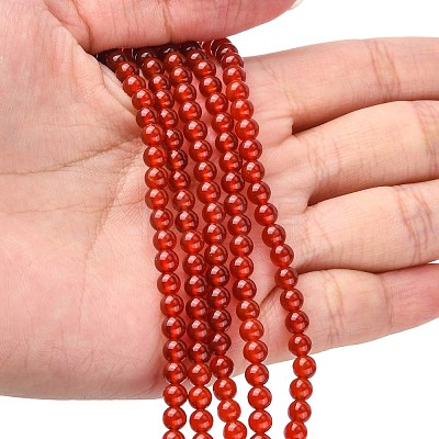 Natural Carnelian Beads Strands X-G-C076-4mm-2A-1