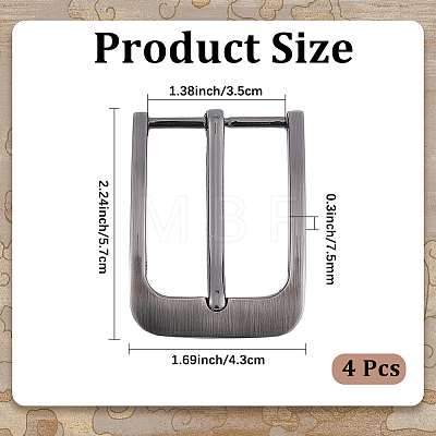4Pcs Alloy Single Prong Roller Buckles FIND-CL0002-11-1