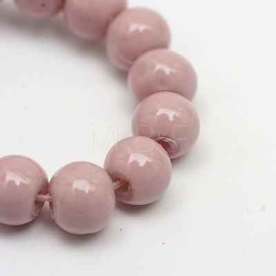 Painted Glass Beads Strands X-DGLA-S071-6mm-B24-1