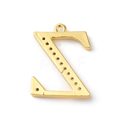 Rack Plating Brass Micro Pave Cubic Zirconia Pendant KK-H449-76G-17-1