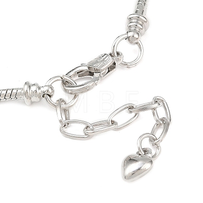Brass European Style Bracelets for Jewelry Making KK-R031-06-1
