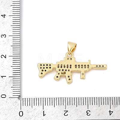Brass Micro Pave Cubic Zirconia Pendants KK-U058-59C-G-1