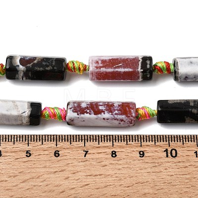 Natural Dyed & Heated Fire Crackle Agate Beads Strands G-H342-D01-01-1