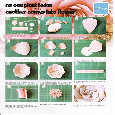 Artificial Flower Paper Flower Craft Making Kits AJEW-WH0096-18C-1