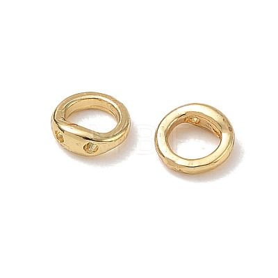 Brass Ring Charm Connectors KK-CBA50B0-24G-1