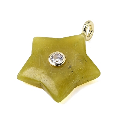Natural Lemon Jade Pendants G-Z157-01G-06-1