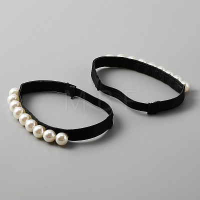ABS Plastic Imitation Pearl Shoelaces FIND-WH0117-53A-1