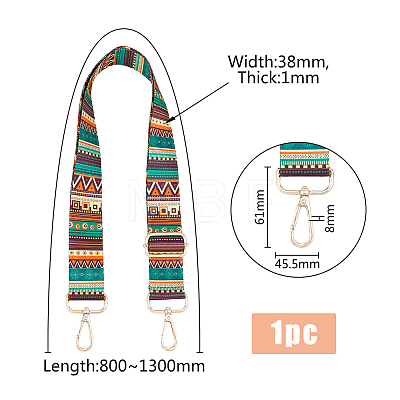 Ethnic Style Adjustable Polyester Bag Straps FIND-WH0112-02C-1