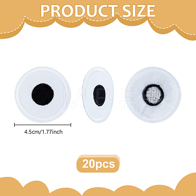 20Pcs Polyester Thread Computerized Embroidery Iron On/Sew On Patches PATC-GA0002-04-1