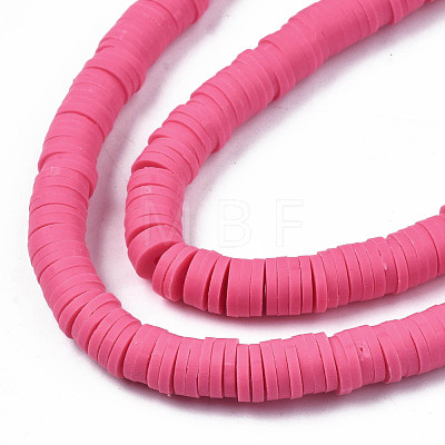 Handmade Polymer Clay Beads Strands CLAY-R089-6mm-040-1