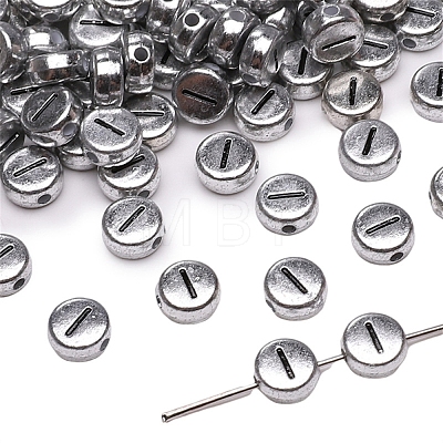50Pcs Silver Plating Acrylic Beads PW-WG2E8AD-18-1