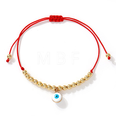 Evil Eye Brass Enamel Charm Bracelets LY1525-1-1
