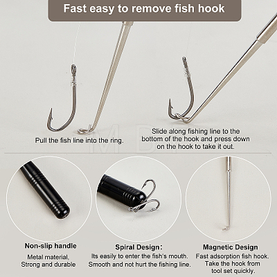 SUPERFINDINGS 1Pc 304 Stainless Steel Fish Hook Remover AJEW-FH0002-10-1