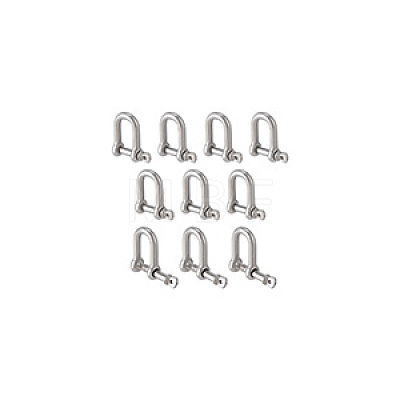 304 Stainless Steel D-Ring Anchor Shackle Clasps STAS-WH0033-56A-1