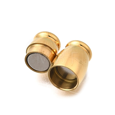 Barrel 304 Stainless Steel Magnetic Clasps STAS-D382-03A-G-1