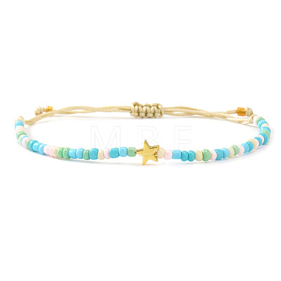 Glass Seed Beads Adjustable Bracelets KO8624-9-1