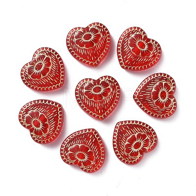Plating Acrylic Beads OACR-P007-09-1