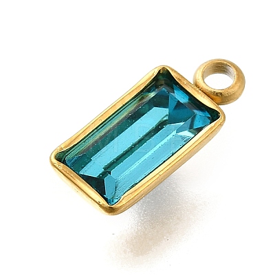 304 Stainless Steel Rhinestone Pendants STAS-Z125-12J-G-1