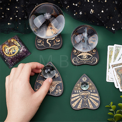 8Pcs Mini Wood Crystal Ball Display Bases AJEW-CN0007-77-1