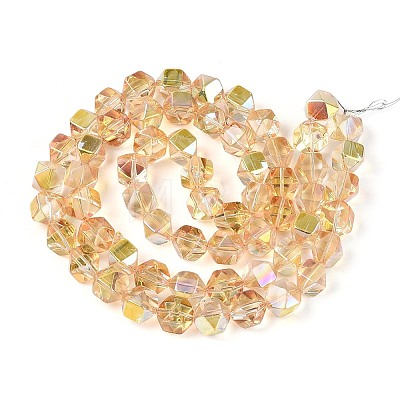 Electroplate Glass Beads Strands EGLA-T021-21F-1