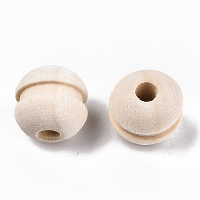 Unfinished Natural Wood Beads WOOD-R270-02-1