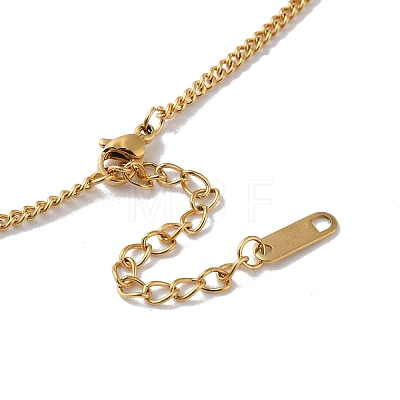 Golden Stainless Steel Pendant Necklace QO1211-4-1
