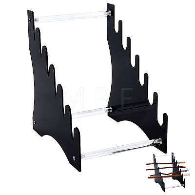 6-Tier Acrylic Sword Display Riser Stands ODIS-WH0099-261-1