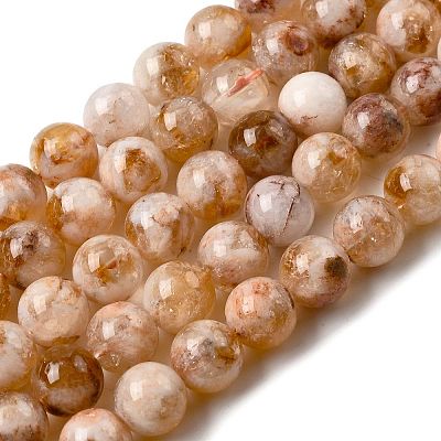 Heated Natural Citrine Beads Strands G-S362-105D-1