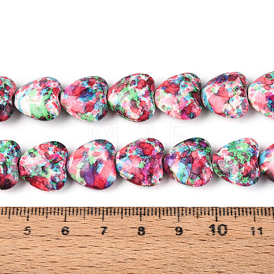 Spray Painted Synthetic Turquoise Beads Strands G-N352-28A-04-1