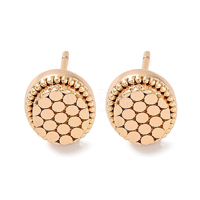 Brass Stud Earrings EJEW-D288-06G-1